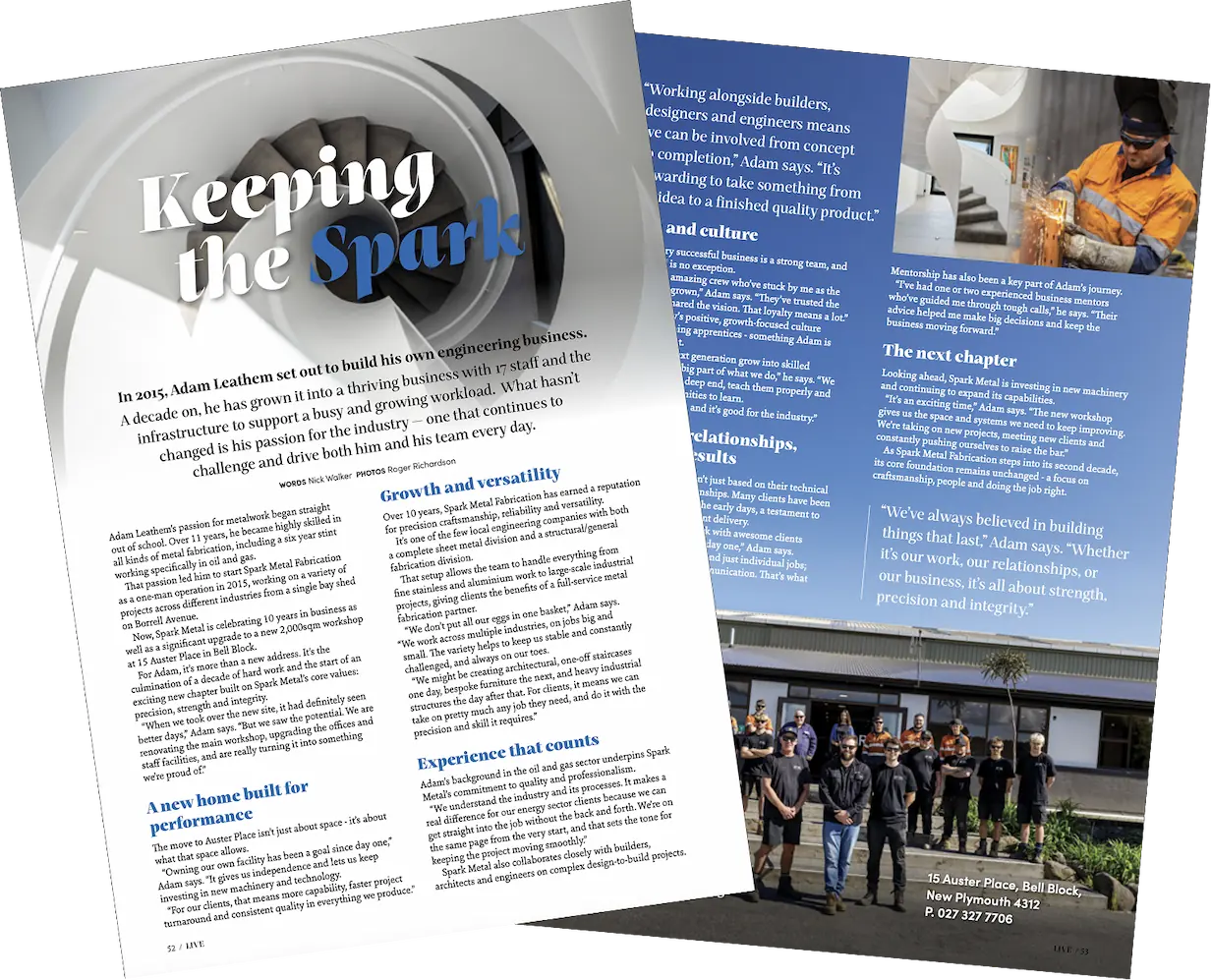 Live Magazine Spark Metal Fabrication
